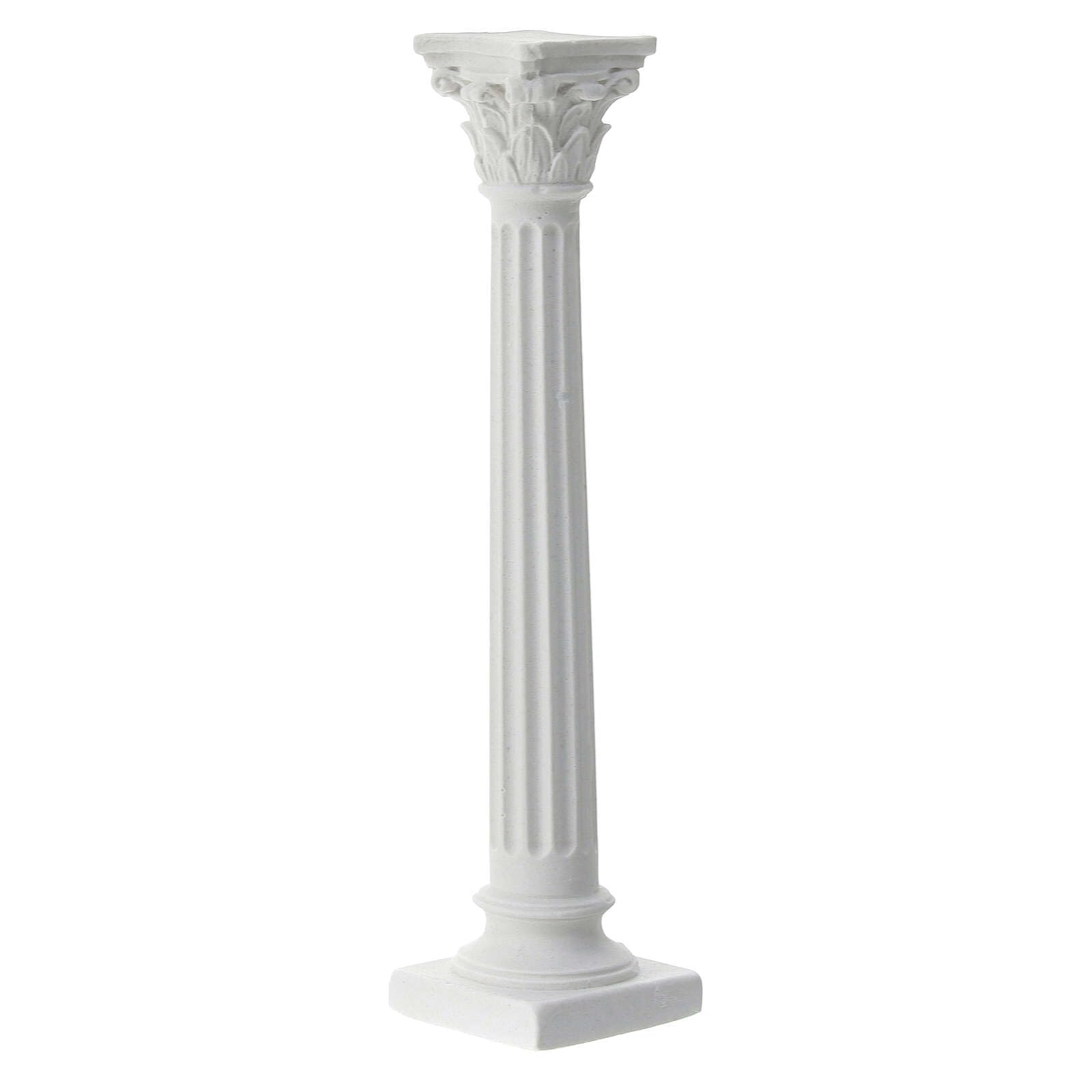 Column with Corinthian Capital, Plaster to Paint, for Neapolitan Nativity Scene, 10 cm