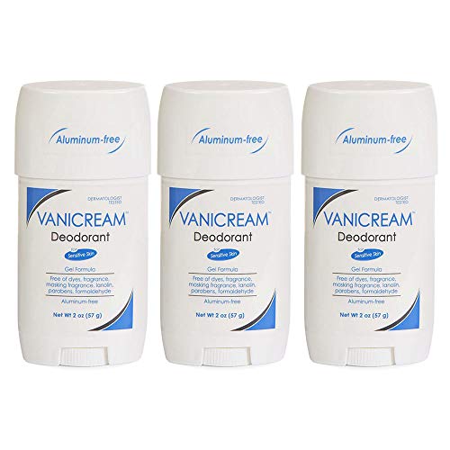 Vanicream Aluminum Free Deodorant, Gel Formula, Fragrance Free For Sensitive Skin 2 Oz (3 Pack)