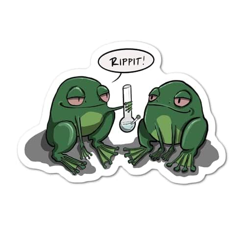 Amazon 3 25 Rippit Frogs Bong Hit Stoner Gnome Herb Green 420
