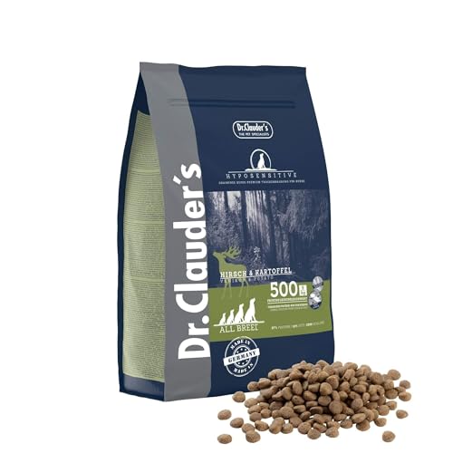 DR.CLAUDER'S - Hyposensitive | Trockenfutter mit Singleprotein für Sensible, ausgewachsene Hunde. Getreide- und glutenfreies Alleinfuttermittel im Beutel | 3,5kg Hirsch&Kartoffel