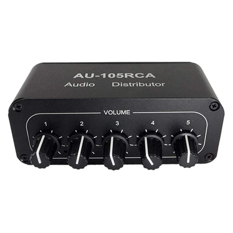 Stereo Audio Distributore Mixer 1 Ingresso 5 Uscita per Amplificatore Attivo