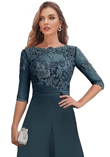 Mother of The Bride Pant Suits for Women Dressy Chiffon Jumpsuit Formal Outfit Wedding Guest Dresses4