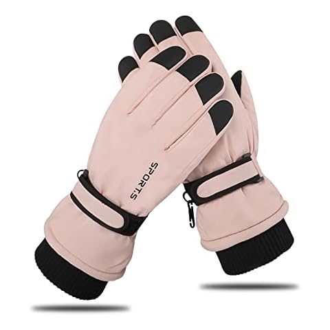 Guantes de esquí impermeables Andiker para mujer con pantalla táctil Cover
