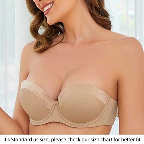 Image of SEA BBOT Push Up Strapless Bra for Women Anti-Slip Padded Multiway Bra