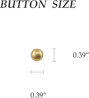 Vista 2 de Jerler 10 piezas de oro Matal Botones Adornos Coser en Ropa Botones (dorado)