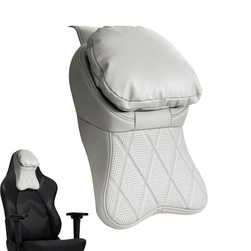 Jlobnyiun Asiento de coche cojín reposacabezas | Cojín ergonómico con correa ajustable - reposacabezas para el coche - para viajes uso de oficina, mientras conduce, viajes cortos, paseos en camión y