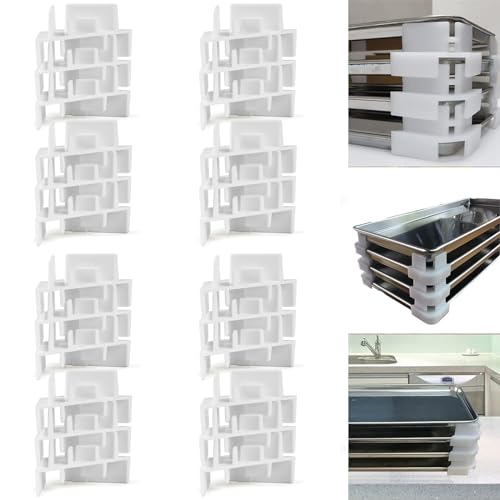 24 PCS Tray Stackers for Harvest Right Freeze Dryer Trays Freeze, Dryer Accessories Compatible with Harvest Right Trays, Stacks 7 Trays, White