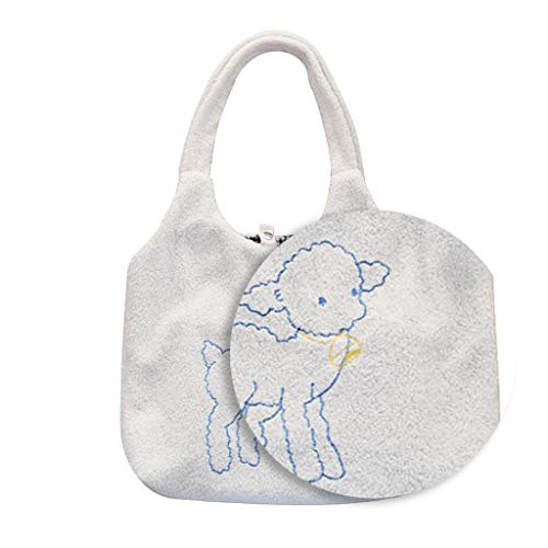 Generic Inverno Peludo Grande Sheep Padrão de Moda Bolsas Senhoras Ombro Mensageiro Sacos de Viagem