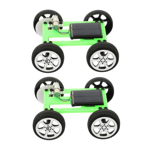 Sosoport 2 Piezas De Juguetes De Coches Solares Modelo De Coche Solar Kit De Coche RC DIY Kits De Modelos De Coches Mini Coches De Juguete Modelo De Coche De Energía Solar Kit De
