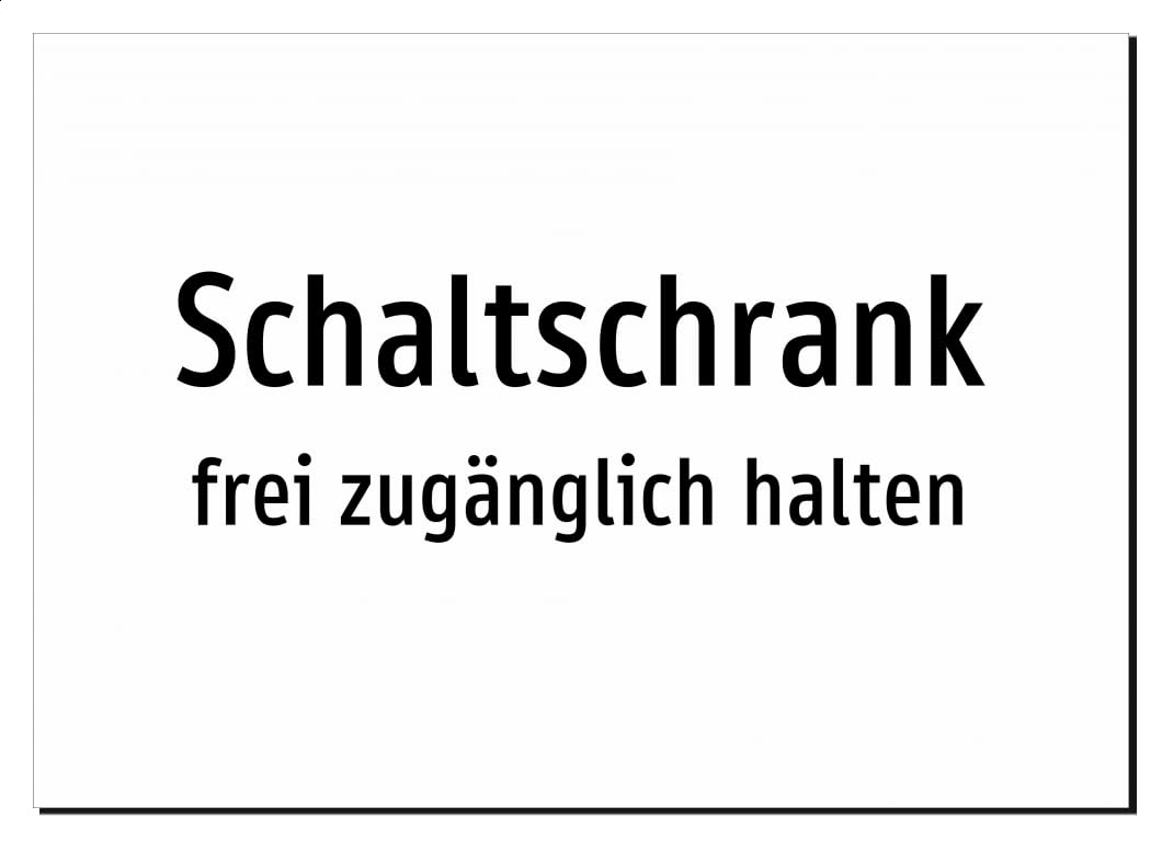 31075-DE-T-08 | Schaltschrank - frei zugänglich halten