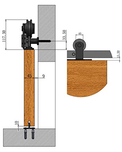 Barnwoodweb Schuifdeursysteem Bovenop 200cm