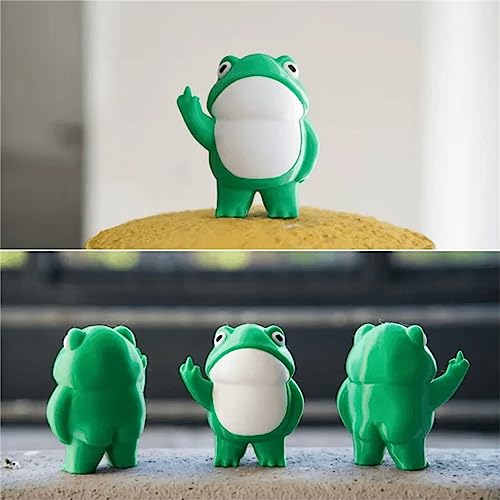 Jxueych-Rebellious-Frog-Figurine-Frog-Garden-Statue-Tall-33-inch-Cute-Mini-Frog-for-Fairy-Garden-Decor-Happy-Frog-Figurines-Outdoor-Table-Decortation-Frog Jxueych Rebellious Frog Figurine Frog Garden Statue Tall 33 inch Cute Mini Frog for Fairy Garden Decor Happy Frog Figurines Outdoor Table Decortation Frog