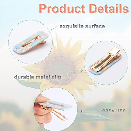 Doromy 9 Packs Acrylic Resin Hair Clips Set Geometric Alligator Hair Clips Hair Pins Handmade Cute Hair Barrettes Bobby Pins Sweet Headwear Hair Accessories For Women Girls Decorative Party Wedding thumb #3