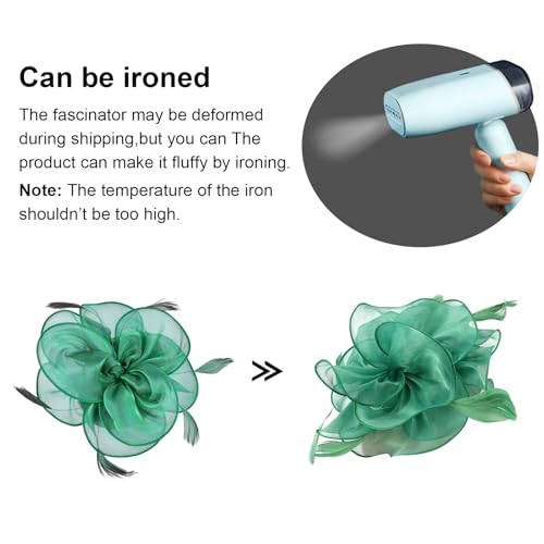 Image of DRESHOW Fascinators Hat Tea Party Headwear Ribbons Feathers on a Headband and a Clip for Women