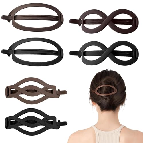 Haarspangen Damen Dünnes Haar Französische Haarspange Für Feines Haar Zwei Twist Clips Zwei Acht Form Clips Zwei Flache Haarspangen Für Alltag Sport Und Besondere Anlässe