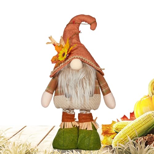 GNOME mit ausziehbaren Beinen, Herbstdeko Wichtel mit Ausziehbaren Beinen, Herbstgnom im Stehen, Stehende Zwerge zum Erntedankfest, 50cm Autumn Dekoration Plüsch Figuren – Bild 3