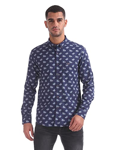 Image of U.S. POLO ASSN. Men's Printed Slim fit Casual Shirt