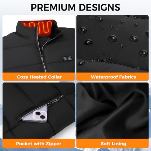 Todwarm M26 ELECTRIC VEST FOR WOMEN 15 Heated Zones Heated Vest For Women thumb #5