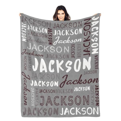 Personalized Name Blanket Customized Baby Blankets for Girls Boys Adults Monogrammed Blankets and Throws Christmas Birthday Mothers Fathers Valentines Day Gift