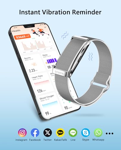 Image of SOUYIE Smart Bracelet for Men Women, 24 /7 Health Activity Fitness Trackers