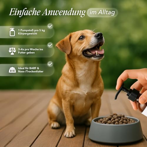 naturacbd Hanföl für Hunde mit Leinöl & Mariendistel | Natürliches Barf-Öl zur Unterstützung von Gelenken, Beweglichkeit, Verdauung & Vitalität | Bio-Öl für Haut & Fellpflege