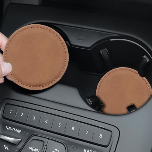 Portavasos para auto, 2 unidades, antideslizante, marrón miniatura 5