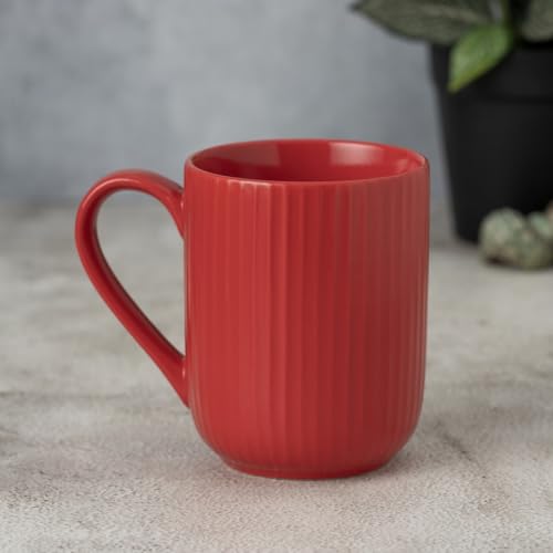 Clay Craft Fine Ceramic Linea Microwave Safe Coffee & Milk Mug, 3...