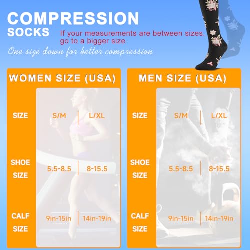 bropite Compression Socks for Women & Men Circulation-Support Knee High Socks 20-30 mmhg-Best for Running,Medical,Nurse,Travel3