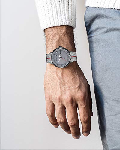 Image of BINLUN Elastic Nylon Watch Band 18mm 20mm 22mm Marine Nationale Fabric Military Parachute Replacement Watch Strap Men Women Silver & Black Buckle - Upgraded Hook-and-Loop Buckle