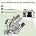 WMPHE Upgraded Aluminium Engine Coolant Thermostat Housing Compatible with Volvo S60 2005-2009 S80 2005-2006 V70 2005-2007 Xc70 2005-2007 Xc90 2005-2006 Replacement for 31293698 31293700 15369
