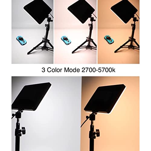 Image of GiftMax LED Video Soft Light Panel, for Studio Photography | Video Recording | Conference | YouTube,2700K-5700K CRI95+ | with Remote Control (Camera Light with 6ft Stand)