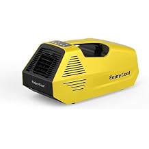 Portable Air Conditioners for Camping, 14Lb Tent Air Conditioner,Quiet Operation and 240W Low Power Consumption Portable Ac for Camping, RV,Car,Tent,Outdoor UseYellowBattery not included