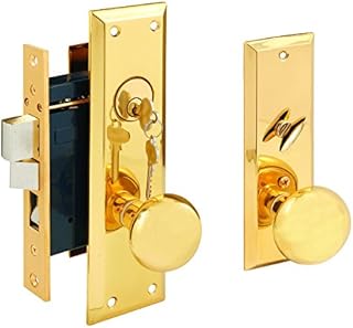 Segal SE 26010 Entrance Mortise Lockset, 2-1/2 inch Backset, Wrought Solid Finish, Polished Brass