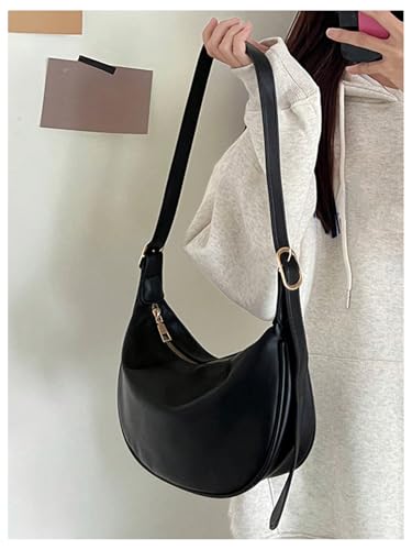 SweatyRocks Women's Leather Crossbody Bags Adjustable Strap Travel Work Shoulder Bags with Zipper2