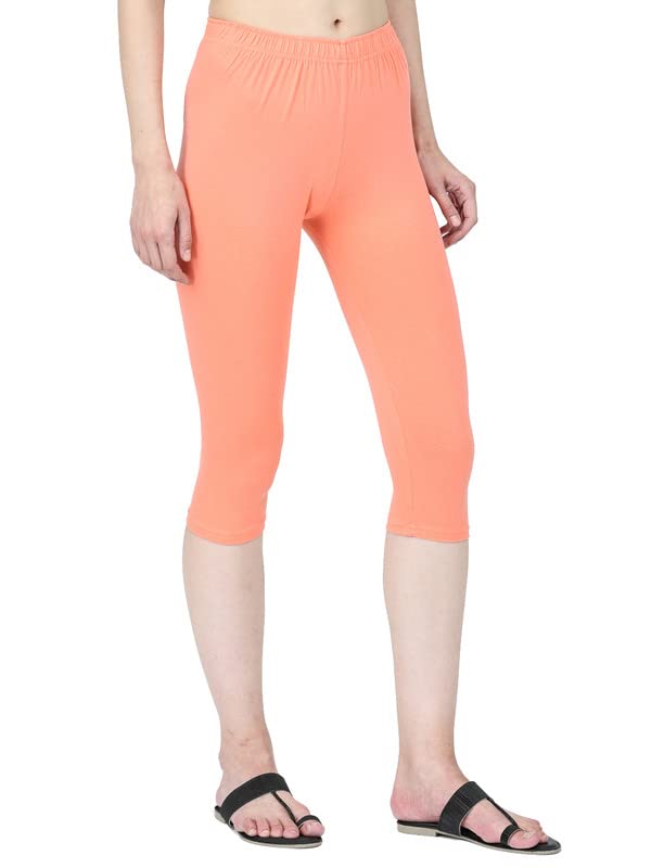 Image of Robinbosky Premium Stretchable Cotton Capri Legging for Women | Suitable for Formal wear & Casual wear | High-End Elastic Makes. The Leggings Squat Proof and Durable for Travel, Yoga, & Workout.