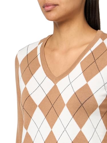 Tommy Hilfiger Women's Cotton Ivy Argyle V-Neck Sweater3