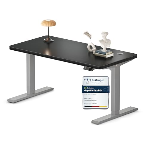 MAIDeSITe Höhenverstellbarer Schreibtisch (140x70cm), Höhenverstellbar Stehtisch Elektrisch, Energieeffizient‌ Flüsterleiser Dualmotor Traglast 160kg Mit Kollisionsschutz Funktion - S2 Pro 1