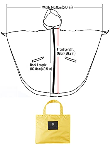 Regen Poncho Jacke Mantel für Erwachsene mit Kapuze wasserdicht mit Knöpfen im Freien - Image 5