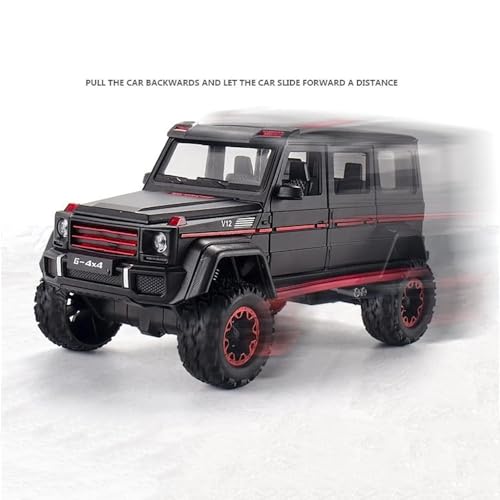 Image of 1:24 G Wagon Toy Car 4X4 Alloy Diecast Metal Cars with Light Sound Openable Door Pullback Toy Car for Kids