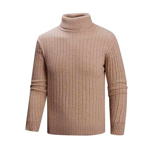 Men's Slim Fit Turtleneck Sweater Casual Pullover Sweaters Lightweight Ribbed Tops Basic Knit Sweaters