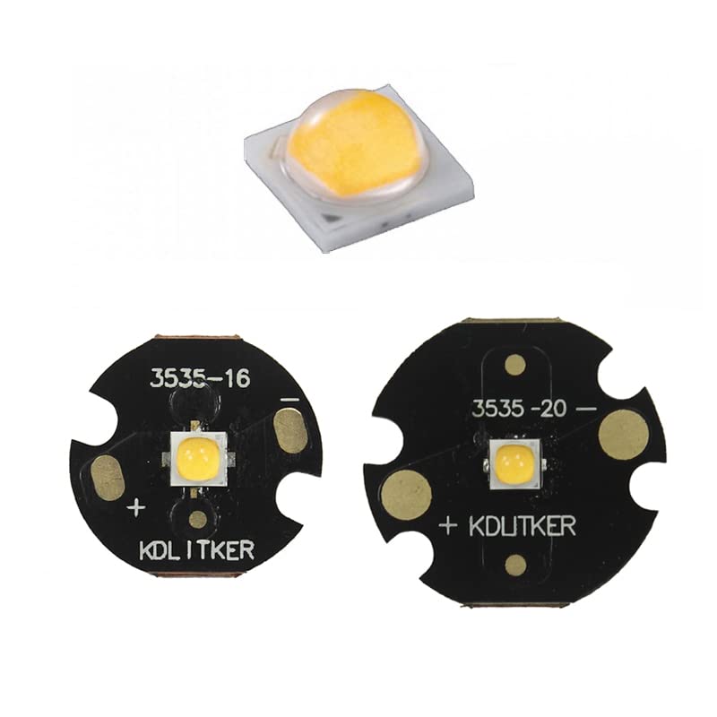 AETOOL - Nichia 519A 5700K 5000K 4500K 3500K High CRI 90 3535 LED on KDLitker DTP Copper MCPCB Flashlight DIY (White 5700K CRI90 16mm Copper)