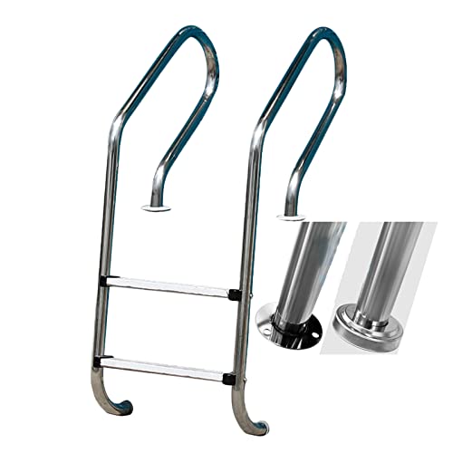Escalera de piscina de acero inoxidable 2 peldaños miniatura 1