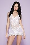 spitzennachthemden Kurzes Spitzennachthemd mit Schleifen