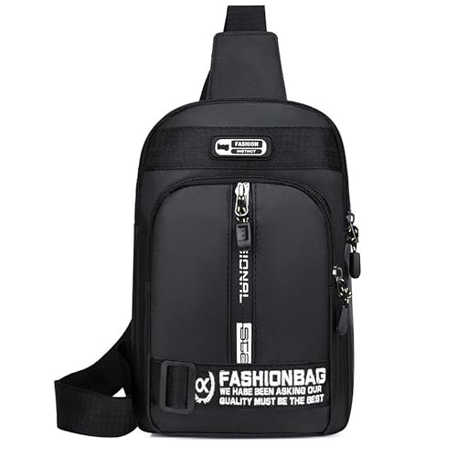Image of SRZ Crossbody Sling Bag for Men, Women, Water Resistant, Oxford Material, 4 Pockets, Earphone Hole