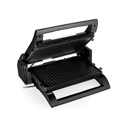 Kontaktgrill mit Grillzange, Tischgrill, Waffeleisen & Sandwichmaker 4in1 auswechselbare Platten, 31,5x21,5cm