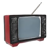 ADOCARN Téléviseur Décoratif Rétro en Résine Synthétique Rouge, Modèle Miniature de Télévision Ornementale pour Décoration Intérieure, Figurine de Collection Vintage pour Salon