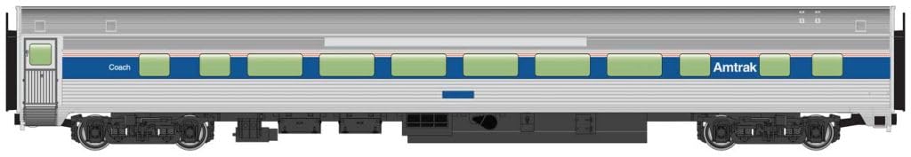 Walthers HO Scale 85' Budd Large-Window Passenger Coach Amtrak Phase IV