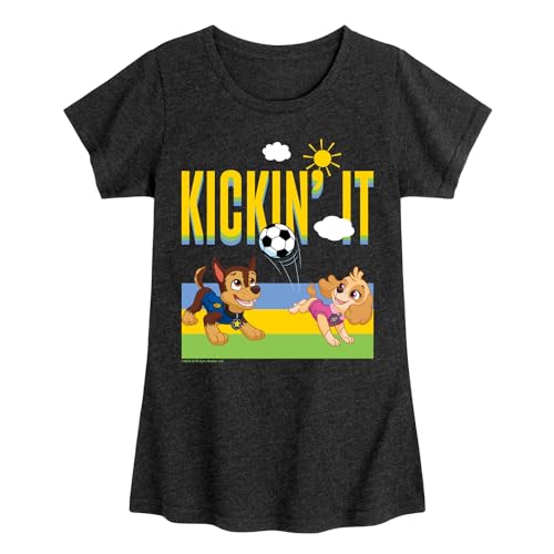 HYBRID APPAREL - Paw Patrol - Kickin It - Toddler & Youth Girls Short Sleeve Graphic T-Shirt