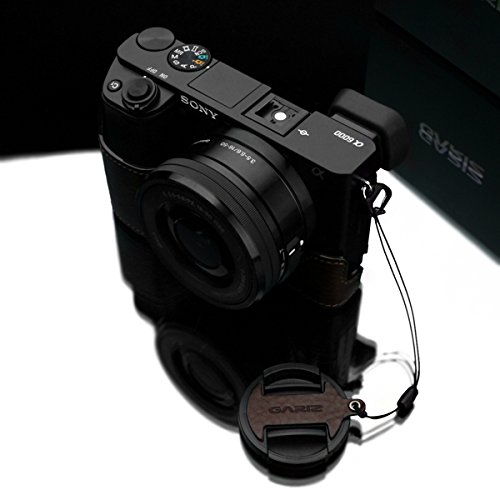 Gariz Genuine Leather XA-CFS1650BR2 Camera Capfix Cap Fixs for SONY 16-50mm SELP1650 Lens, Brown