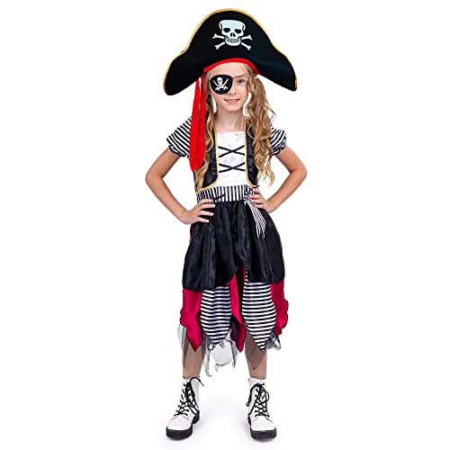 Dress Up America Girls Pirate Costume - Halloween Costumes for Teens - Authentic Buccaneer Pirate Costume for Girls